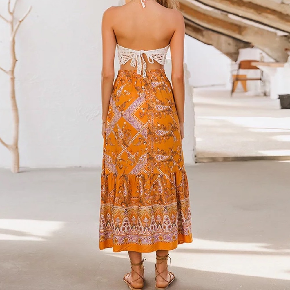 Boho Print Skirt, New - Picture 5 of 9